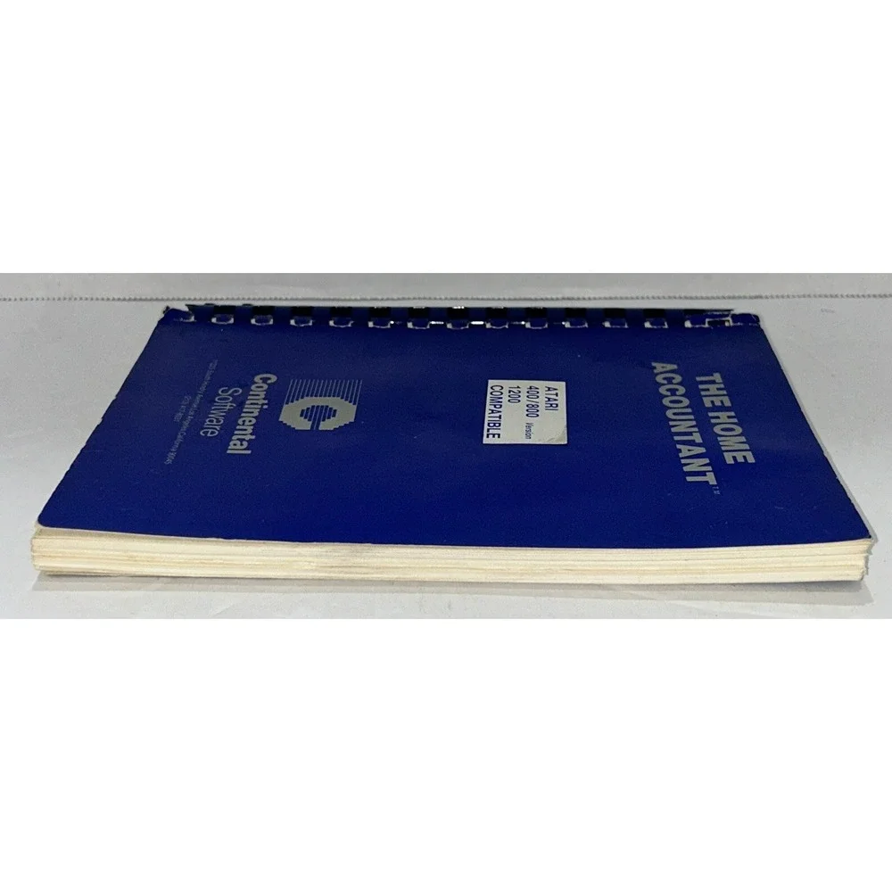 The Home Accountant Software Manual For Atari Computer Continental Software 1983